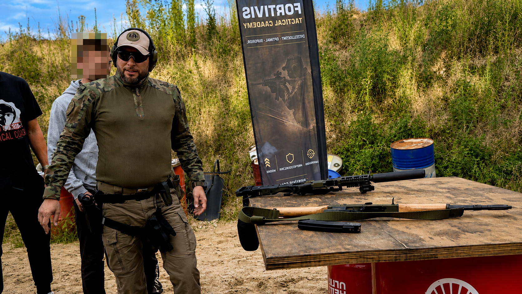 Fortivis Tactical Academy – instruktor i uczestnik na strzelnicy
